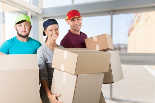 Removal team handling a Knightsbridge townhouse move