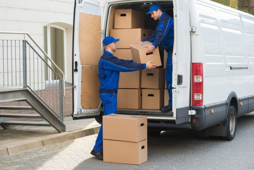 Removal team coordinating a central London home move in Knightsbridge