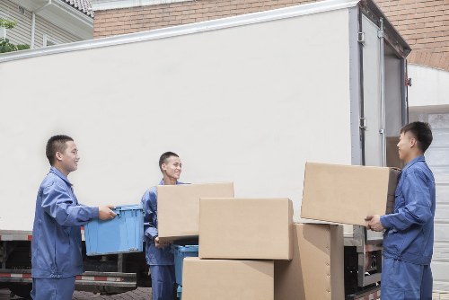 Moving van ready for a residential relocation in Knightsbridge