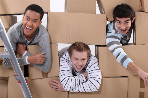 Removals team coordinating access and transport in central London