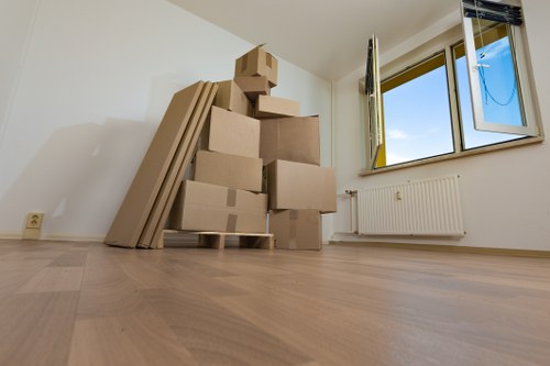 Careful furniture removal from a Knightsbridge apartment building