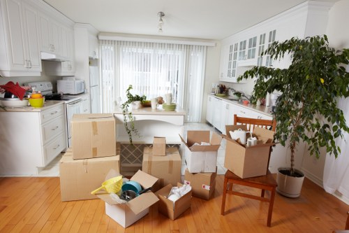 Careful handling of boxes and household items in Knightsbridge