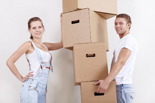Central London moving team handling a townhouse relocation