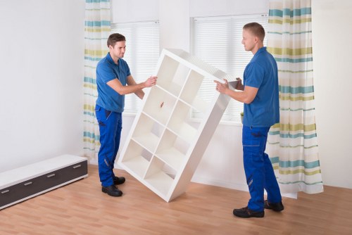 Careful furniture handling in a Knightsbridge apartment move