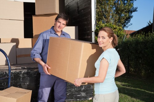 Packed household items ready for a Knightsbridge property relocation
